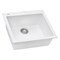 Ruvati 23"x20" Dual-Mnt Granite Composite Sgl Bowl Kitchen Sink, Wht RVG1023WH - alternate 6
